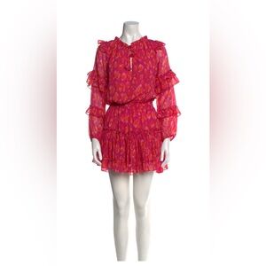 MISA Los Angeles Elegant Pink Ruffle Dress